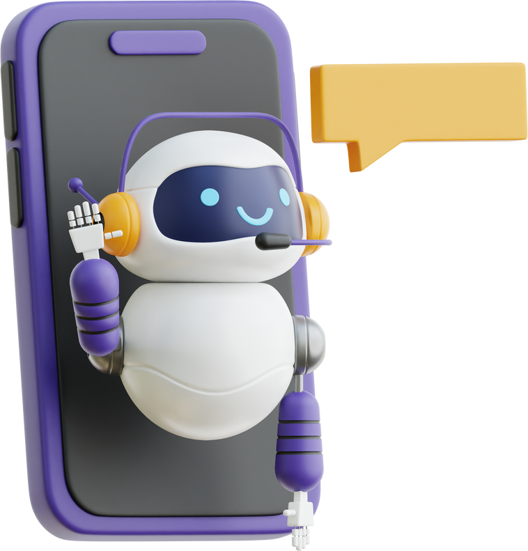 AI Chatbot 3D Illustration